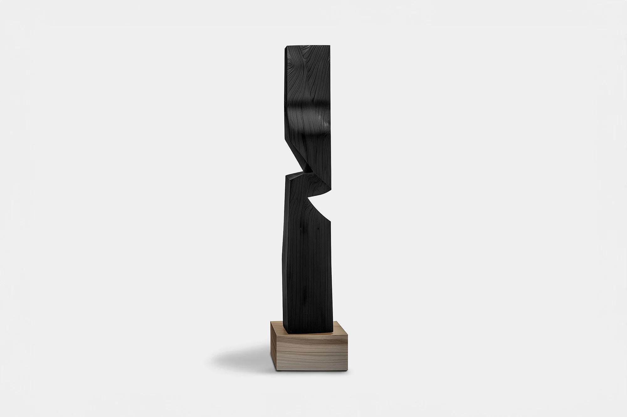 Unseen Force No56 Dark Wood Abstract Sculpture Contemporary by NONO